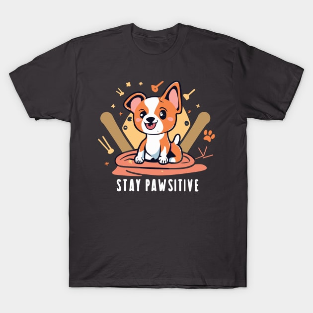 Stay Pawsitive T-Shirt by InspiredByTheMagic